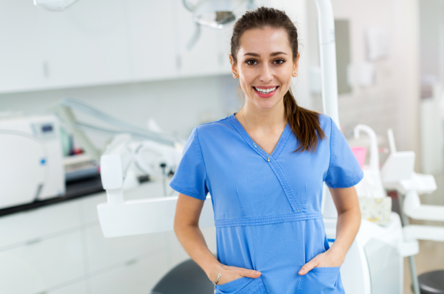 dental assistant in office
